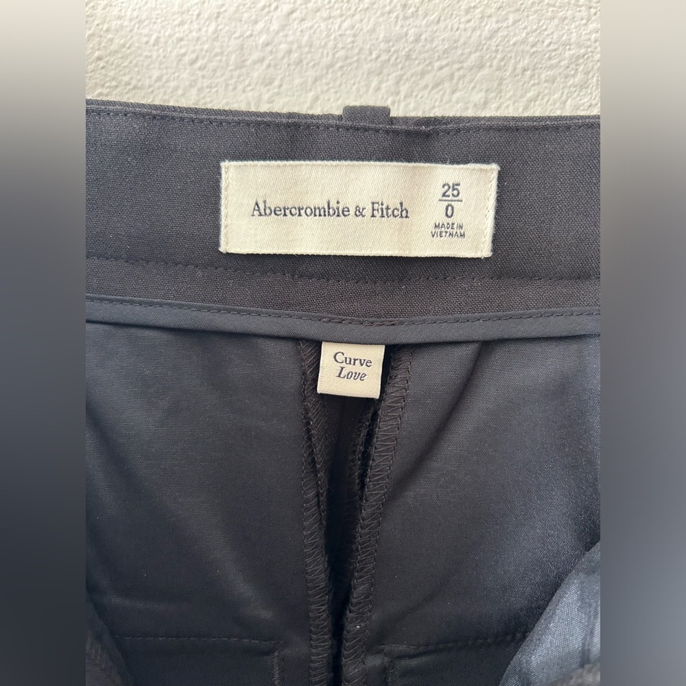 Abercrombie & Fitch Sloane Trouser Pant Curve Love 25/0 Regular - Black